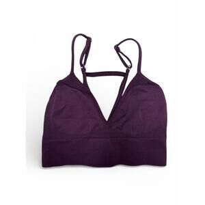 Victoria's Secret PINK Berry Plum Mesh Racerback Unpadded Sports Bra XS AA A B